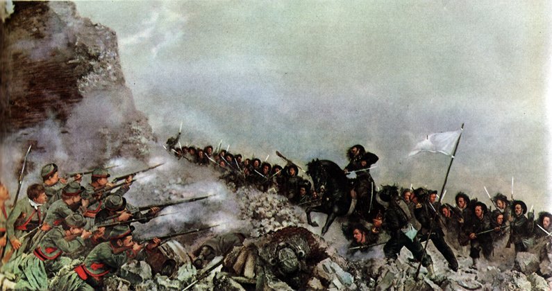 The breach at Porta Pia during the fall of Rome, September 1870