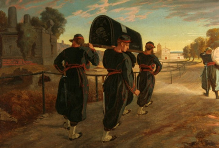 Papal Zouaves assisting during the 1867 cholera outbreak at Albano