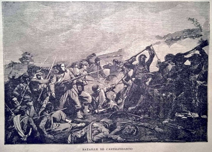 Engraving of the fighting during the 1860 campaign