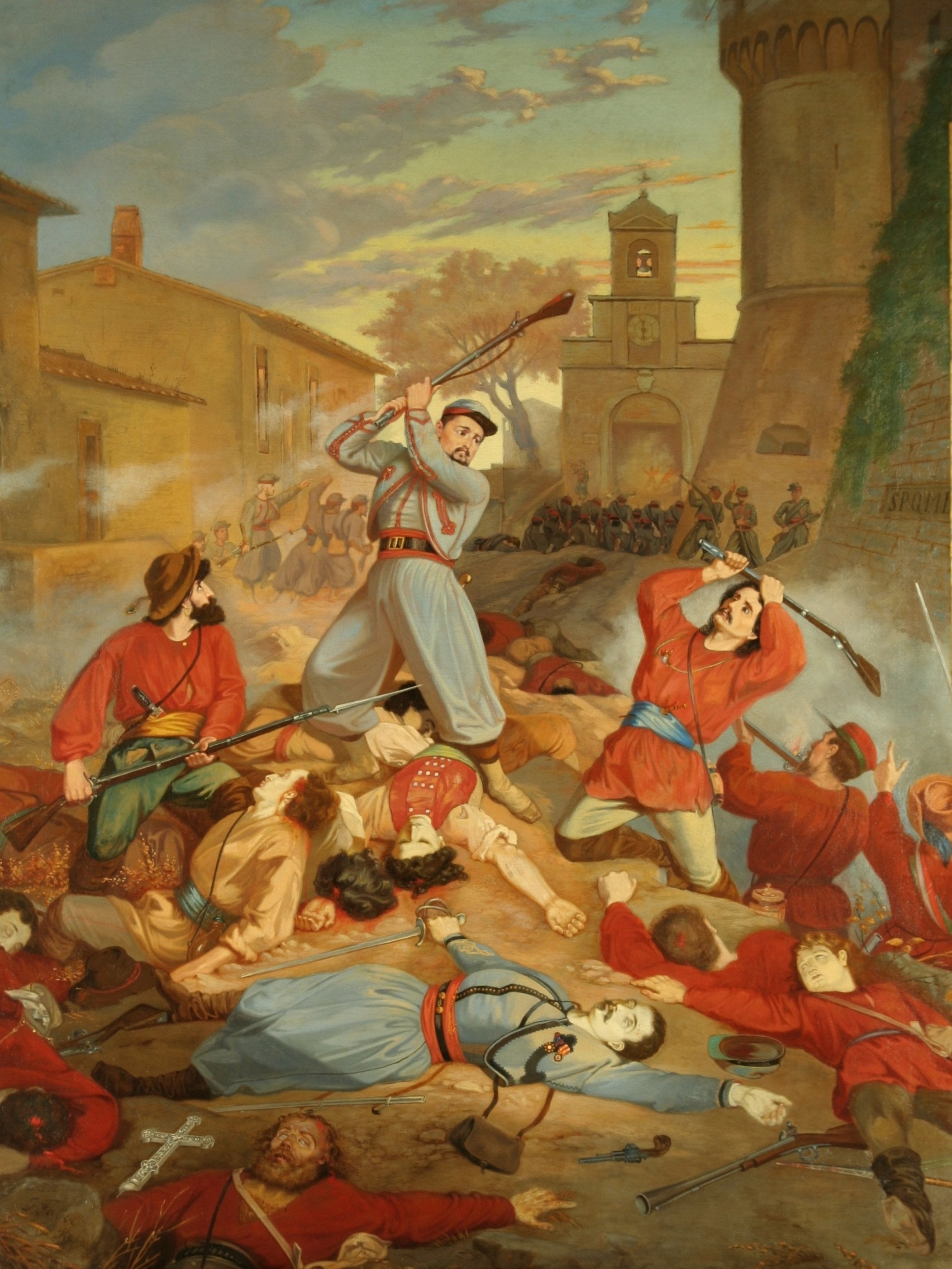Portrait of a Papal Zouave officer