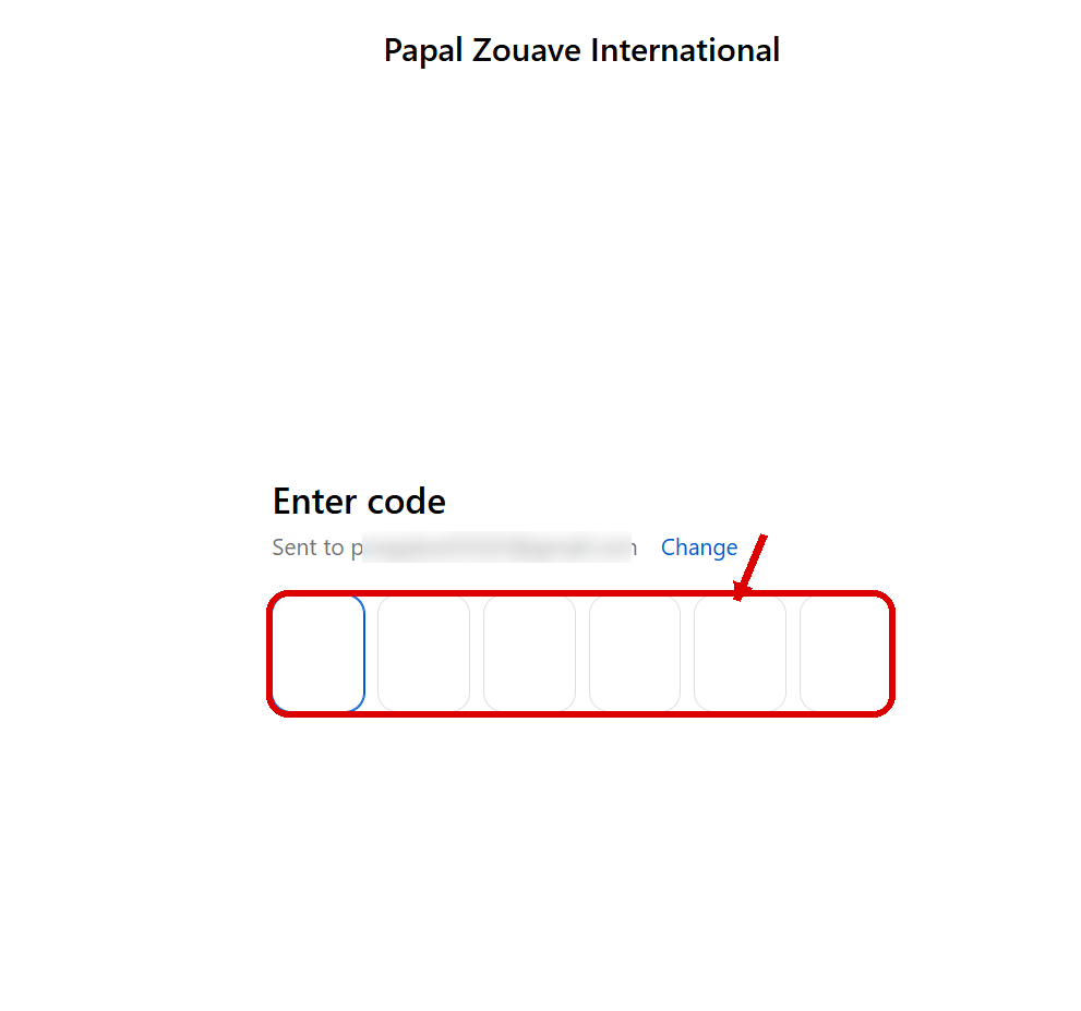 Step 7: Enter the verification code