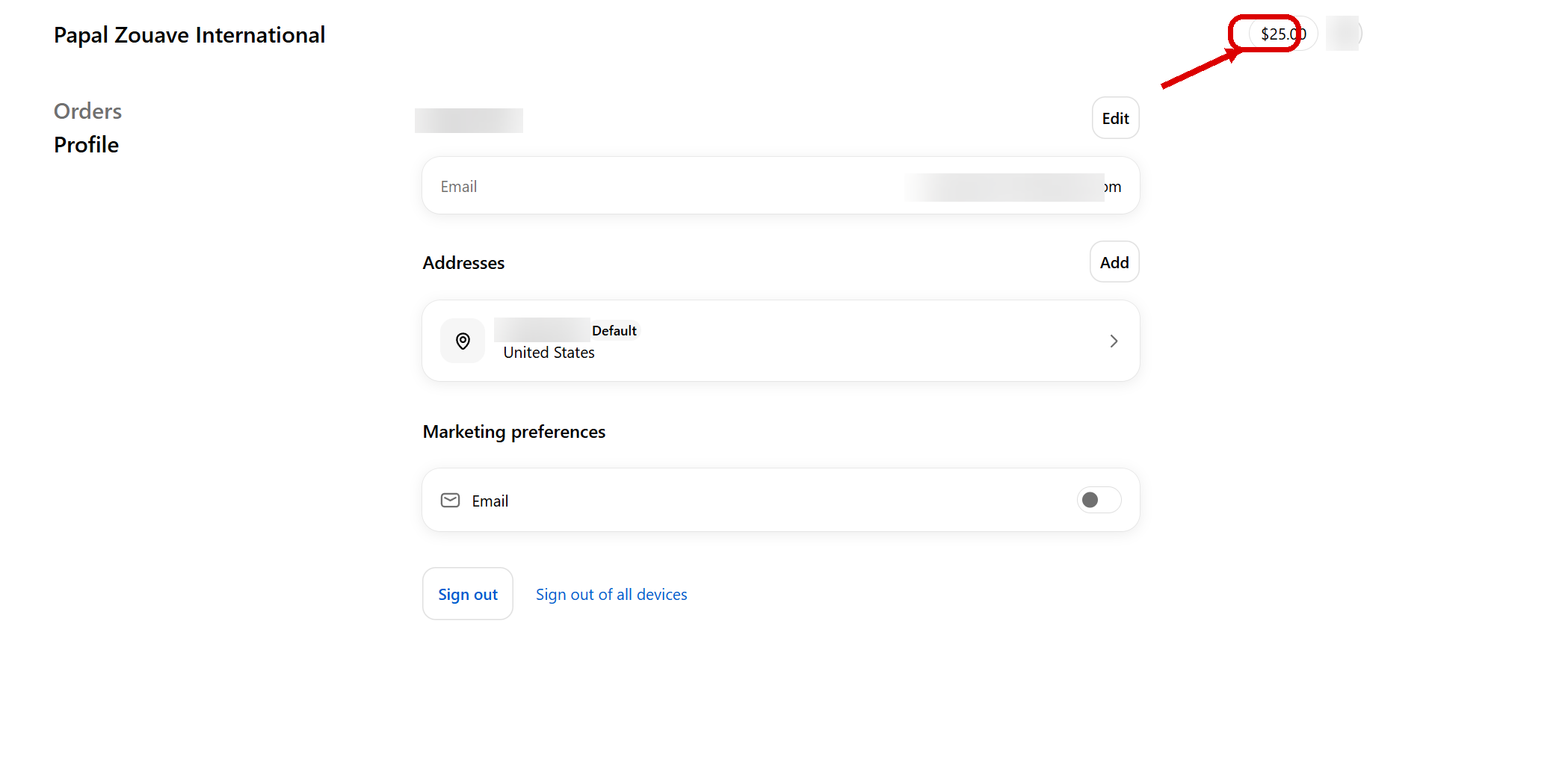 Step 8: Confirm your store-credit balance