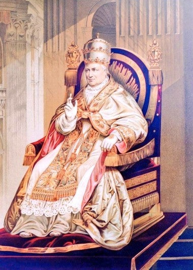 Blessed Pope Pius IX enthroned