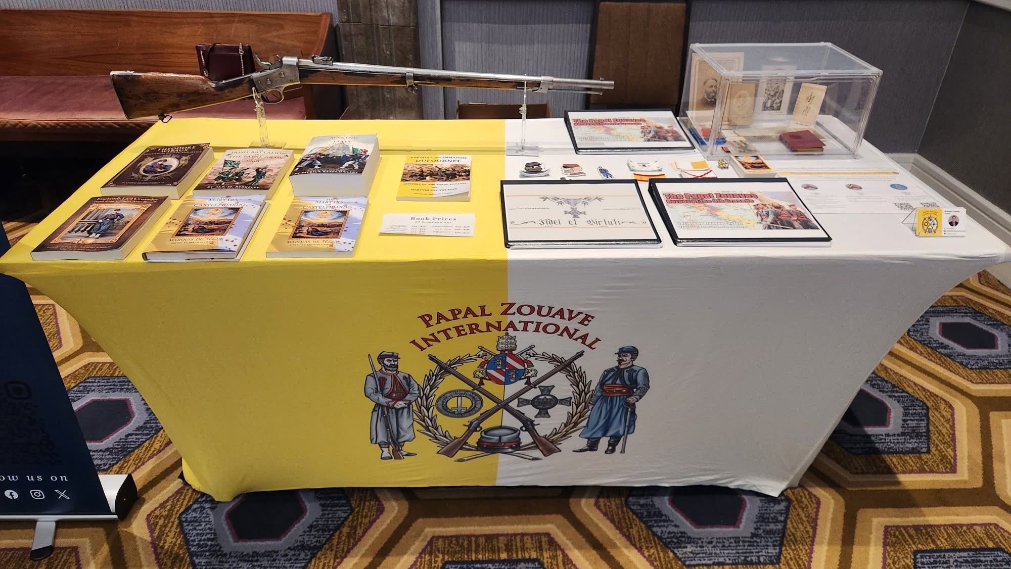 Papal Zouave International at a conference